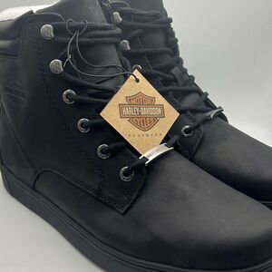 Harley Davidson Watkins Black Leather Motorcycle riding Boot D93758 NWB Men 11.5